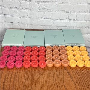 PartyLite 4 dozen Tealights citrus, guava/papaya, apricot, mango tang. New